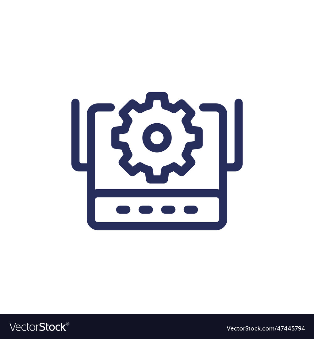 Router modem settings icon line