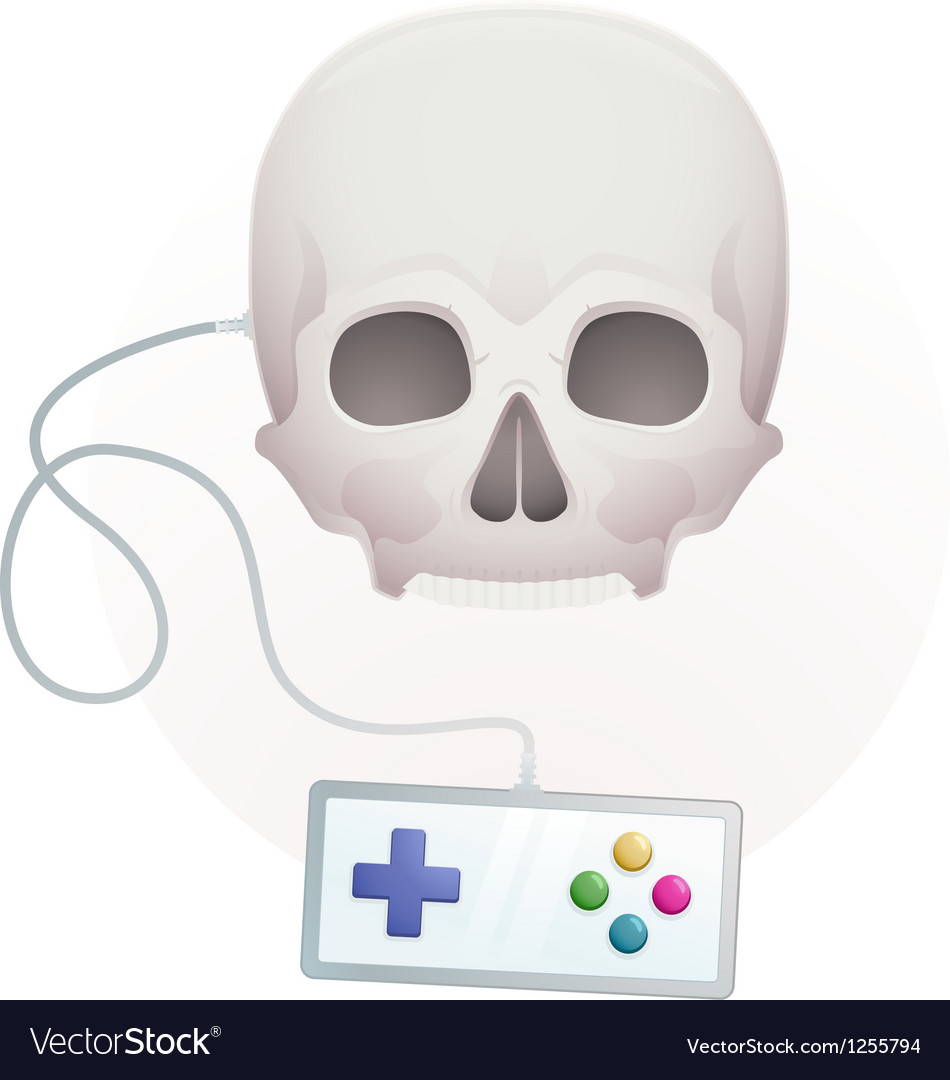 Skull with Game Controller