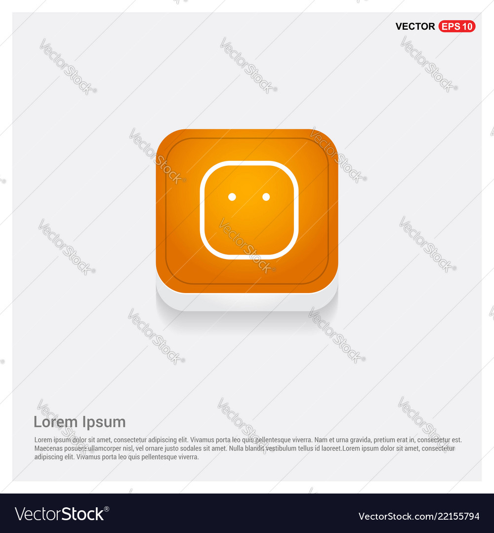 Smiley icon face orange abstract web button