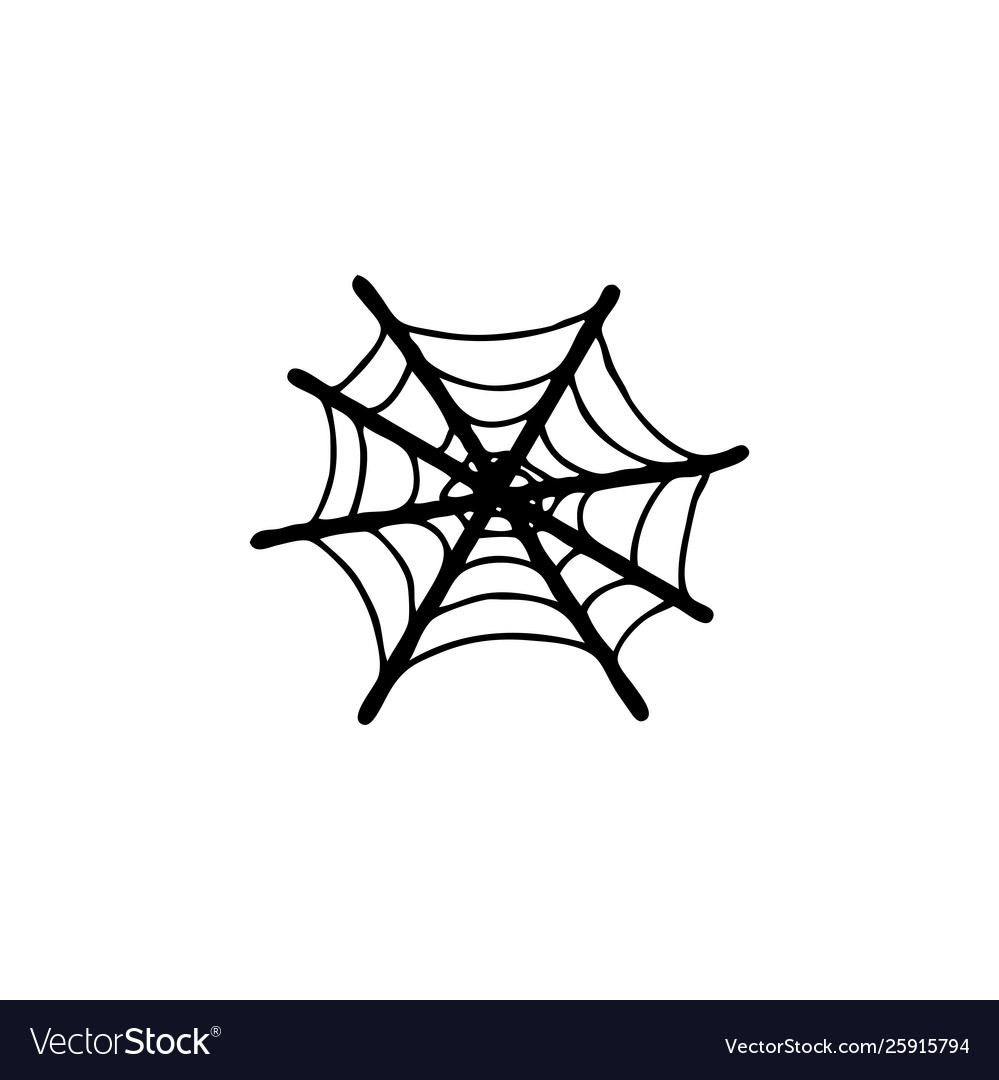 Spider net icon in flat style for apps ui vector image Spider net icon in flat style for apps ui