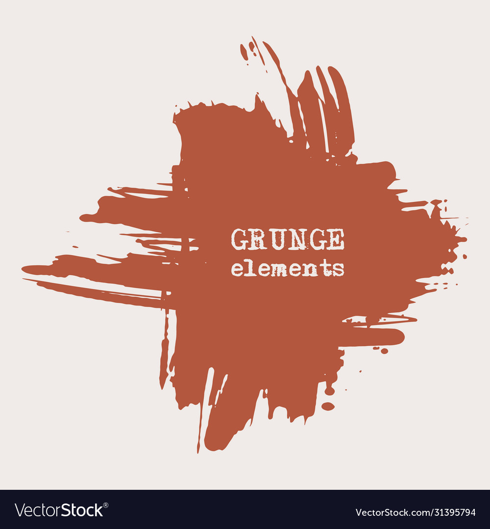 Splats splashes and blobs brown ink paint vector image Splats splashes and blobs brown ink paint