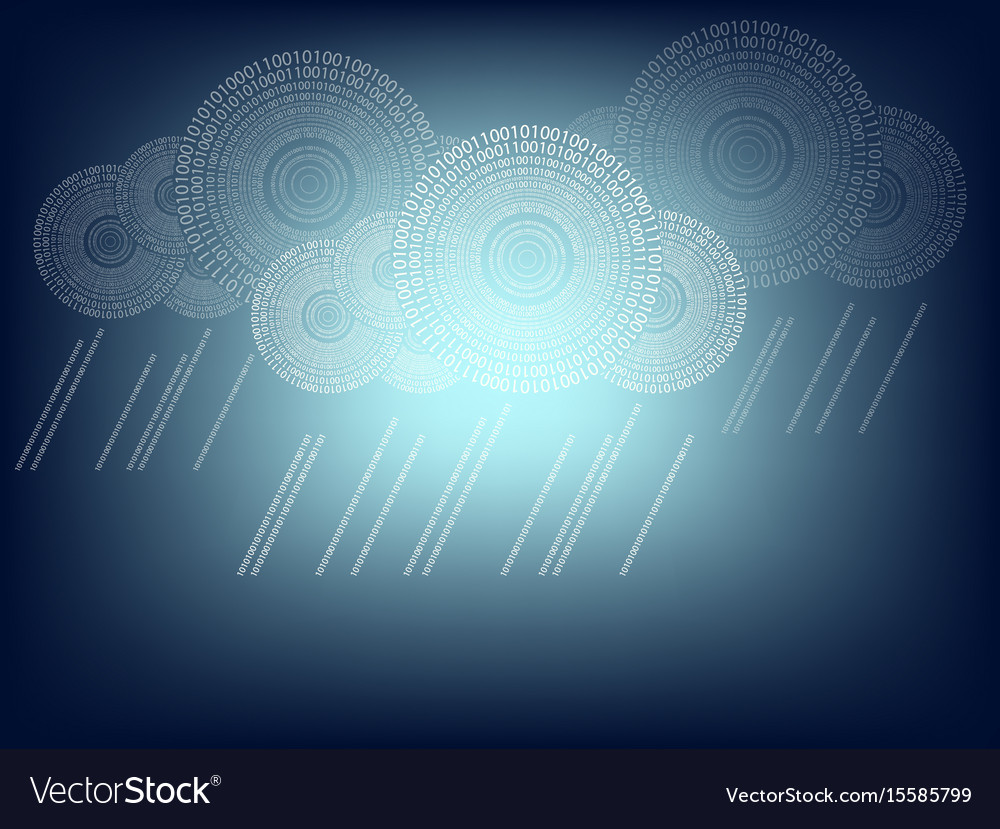 Background of cloud computer made numbers