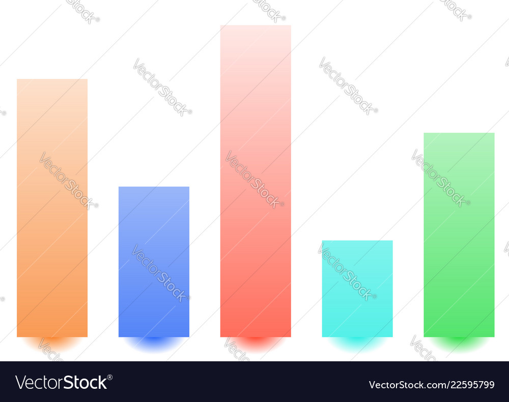 Bar chart graph with random levels vector image Bar chart graph with random levels