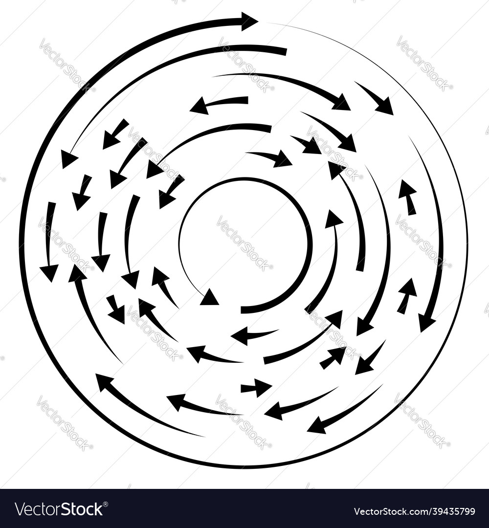Circular circle arrows in reverse opposite vector image Circular circle arrows in reverse opposite
