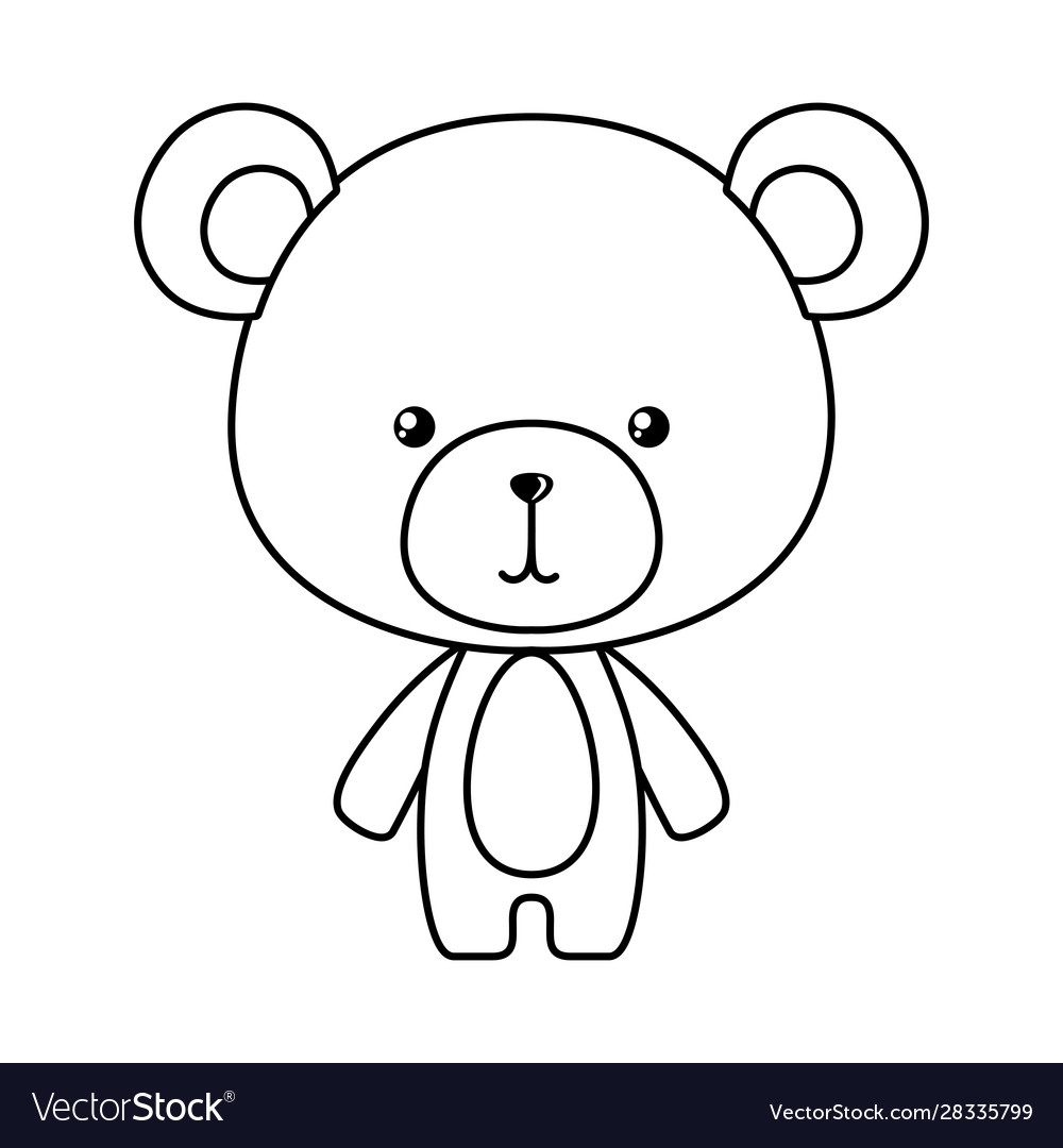 Cute bear cartoon design Royalty Free Vector Image