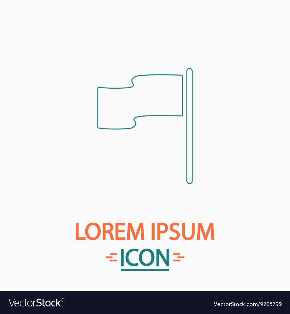 Flag computer symbol vector image Flag computer symbol