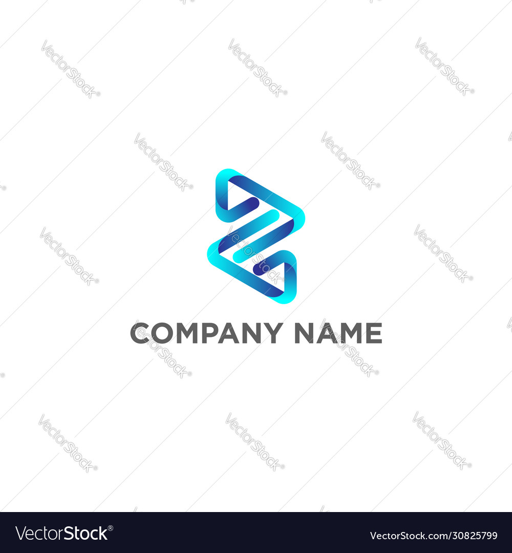 Gradient initial z logo design Vector Image Gradient initial z logo design
