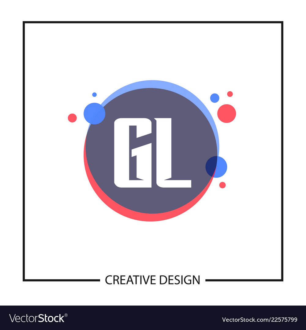 Initial gl letter logo template design