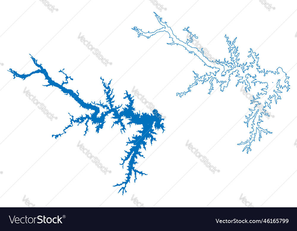 Lake john h kerr reservoir united states Vector Image