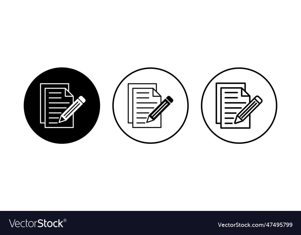 Note icon set notepad vector image Note icon set notepad
