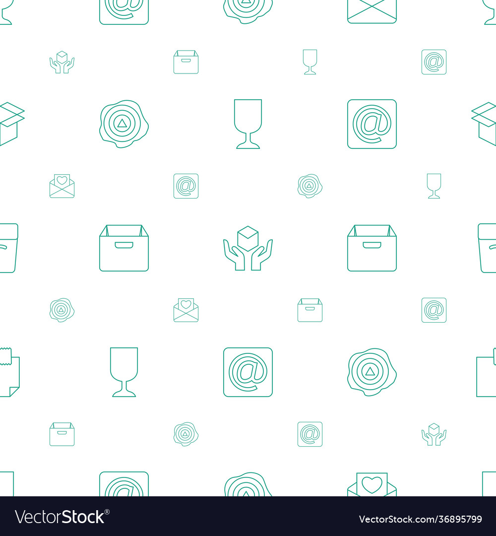 Post icons pattern seamless white background