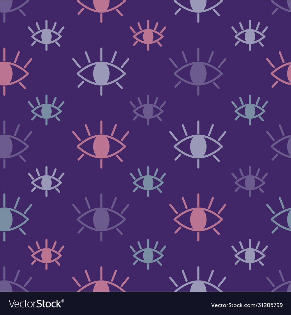 Seamless pattern with open eyes different color vector image Seamless pattern with open eyes different color