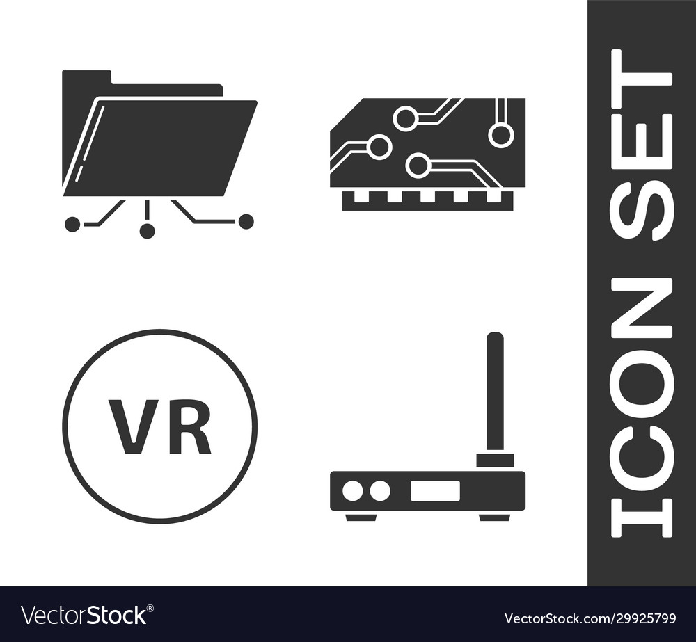 Set router and wi-fi signal folder lock vector image Set router and wi-fi signal folder lock