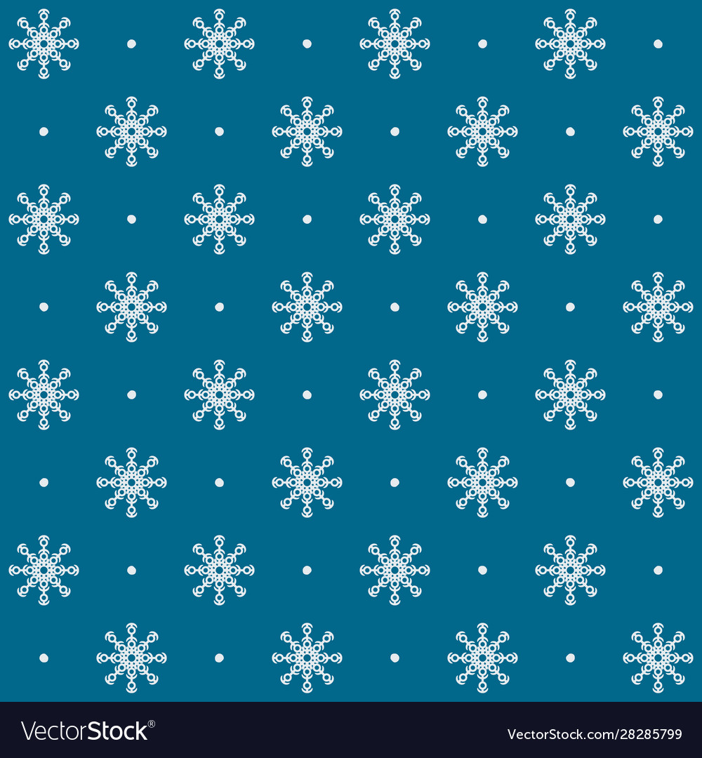 Snowflake pattern with snow spots seamless