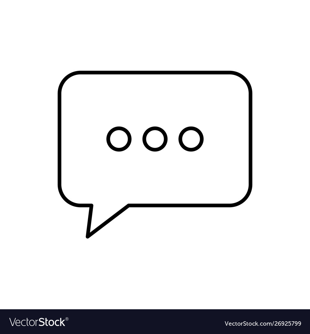 Speech bubble message isolated icon