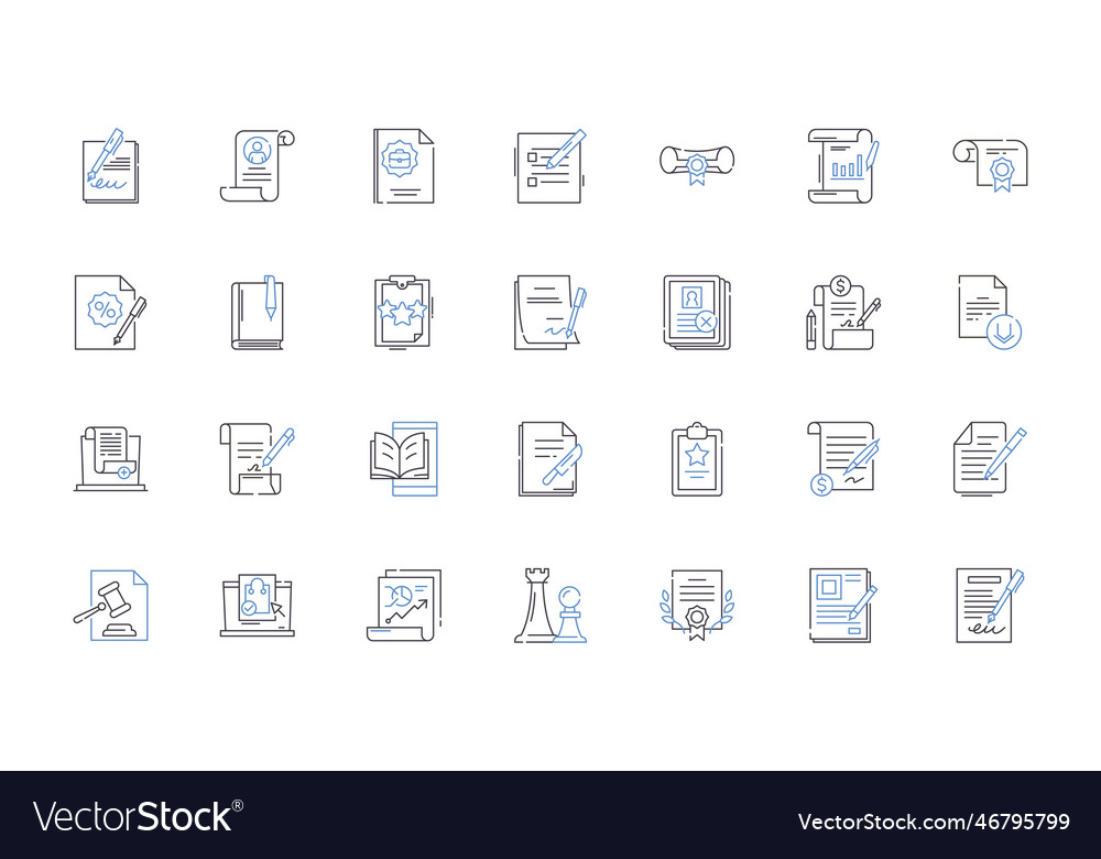 Validation line icons collection verification