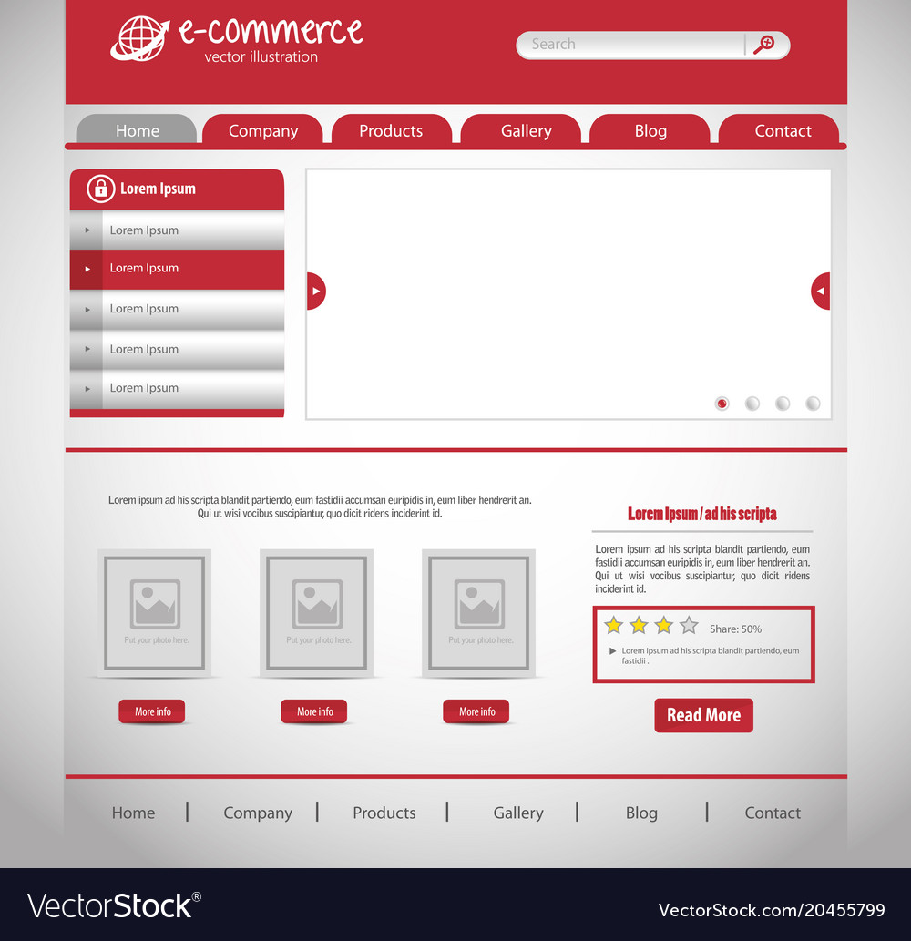 Website design template