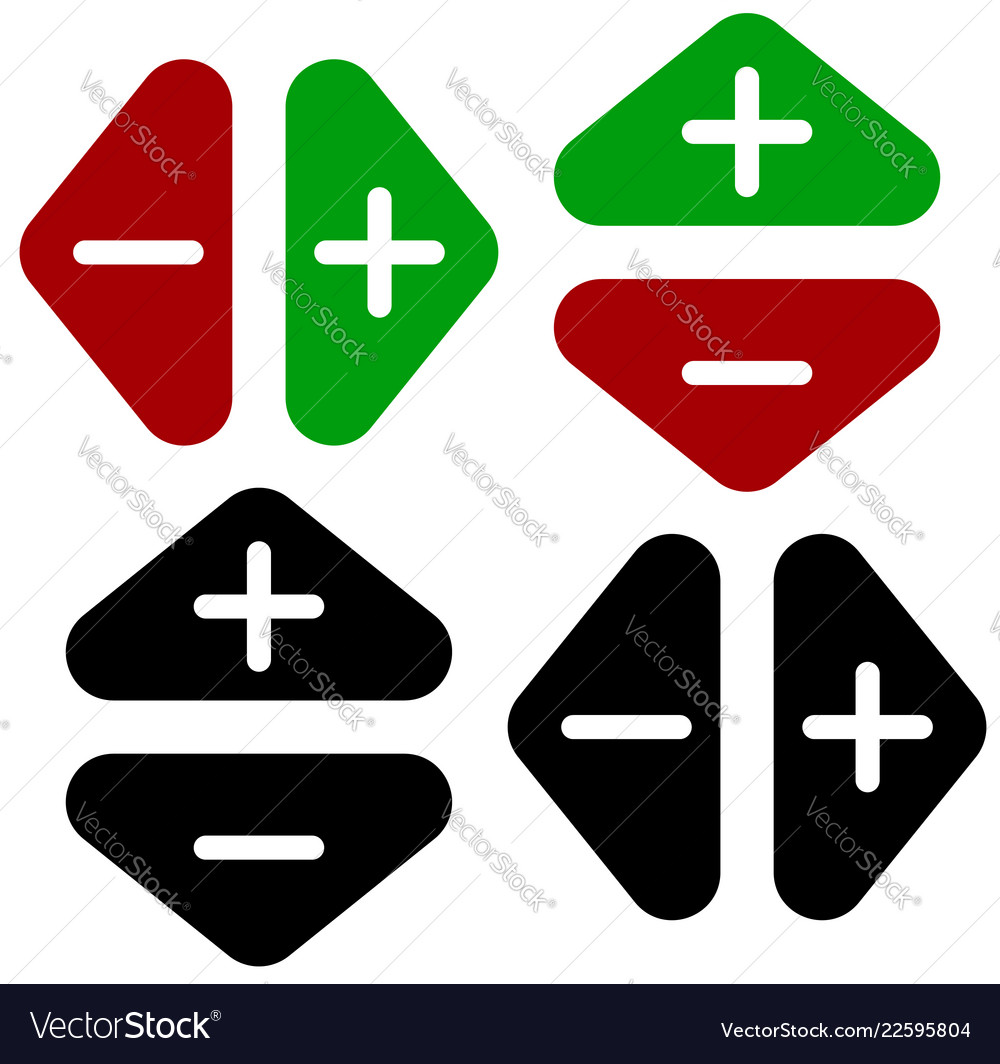 Arrows in opposite directions symbol of