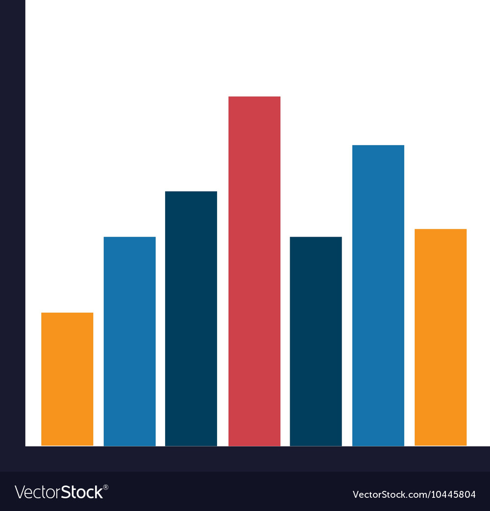 Bars infographic multicolored design Royalty Free Vector