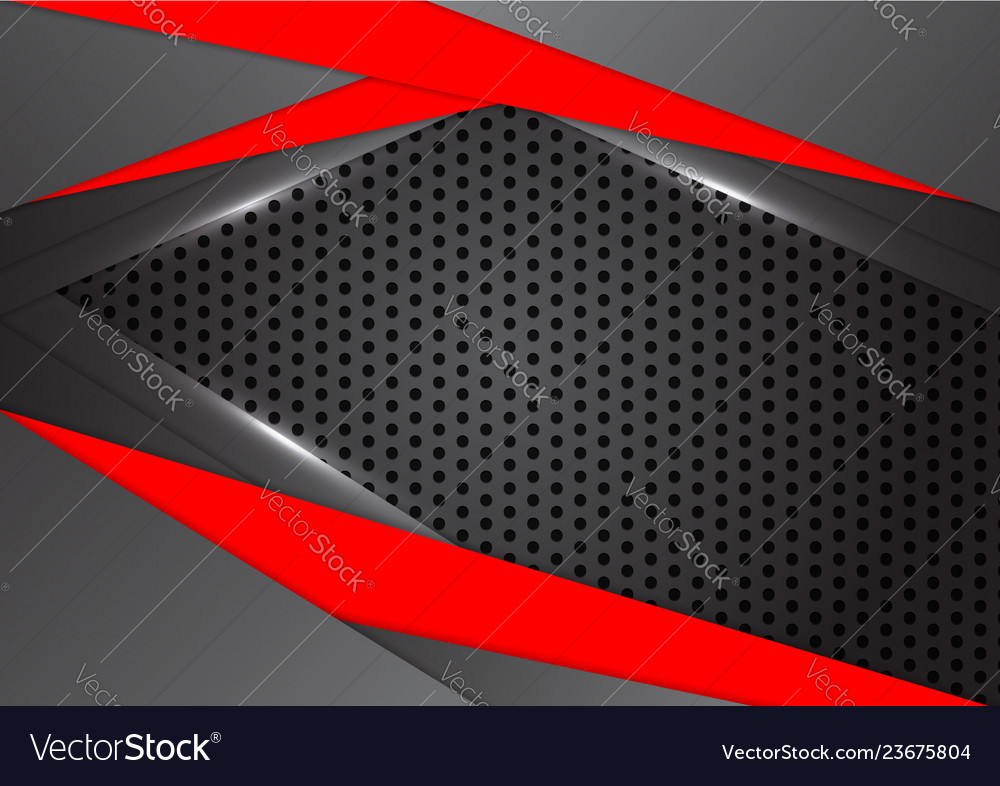 Black and red triangle is overlap abstract vector image Black and red triangle is overlap abstract