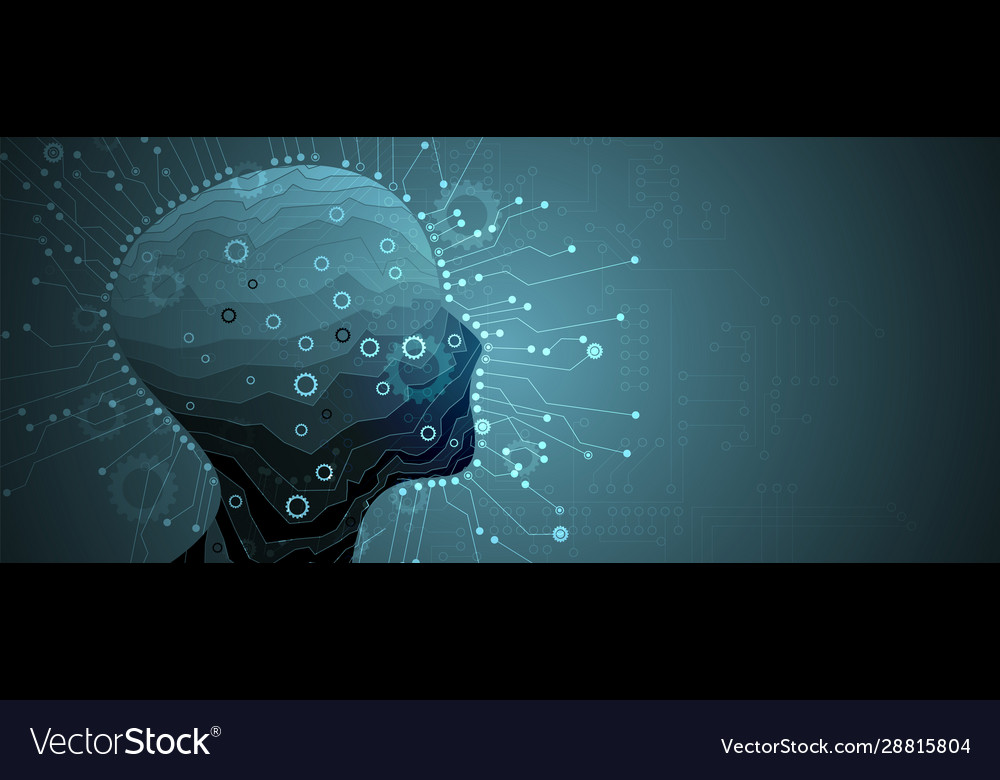 Conceptual technology artificial intelligence Vector Image Conceptual technology artificial intelligence