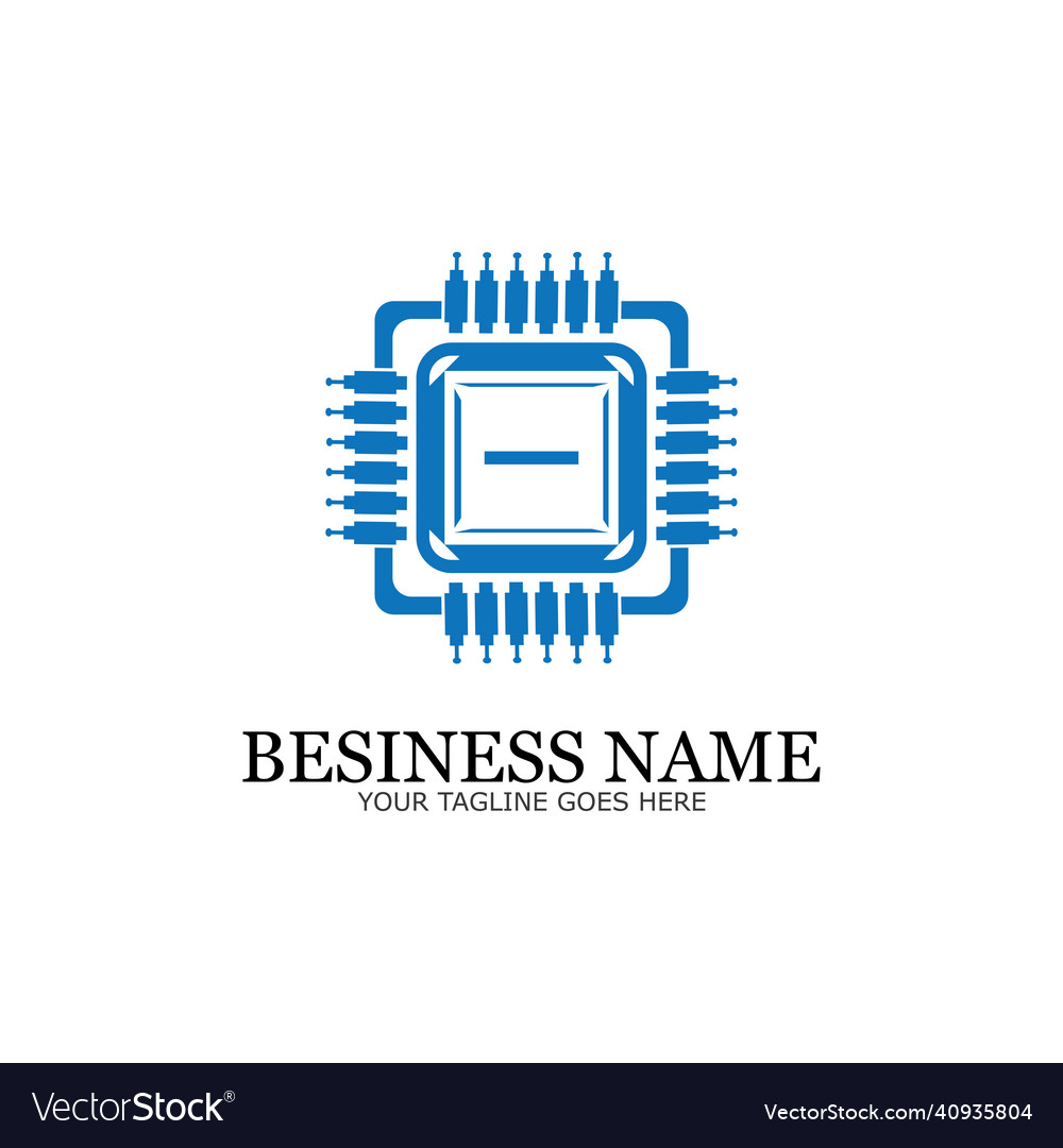 Cpu processor line icon for websites and mobile