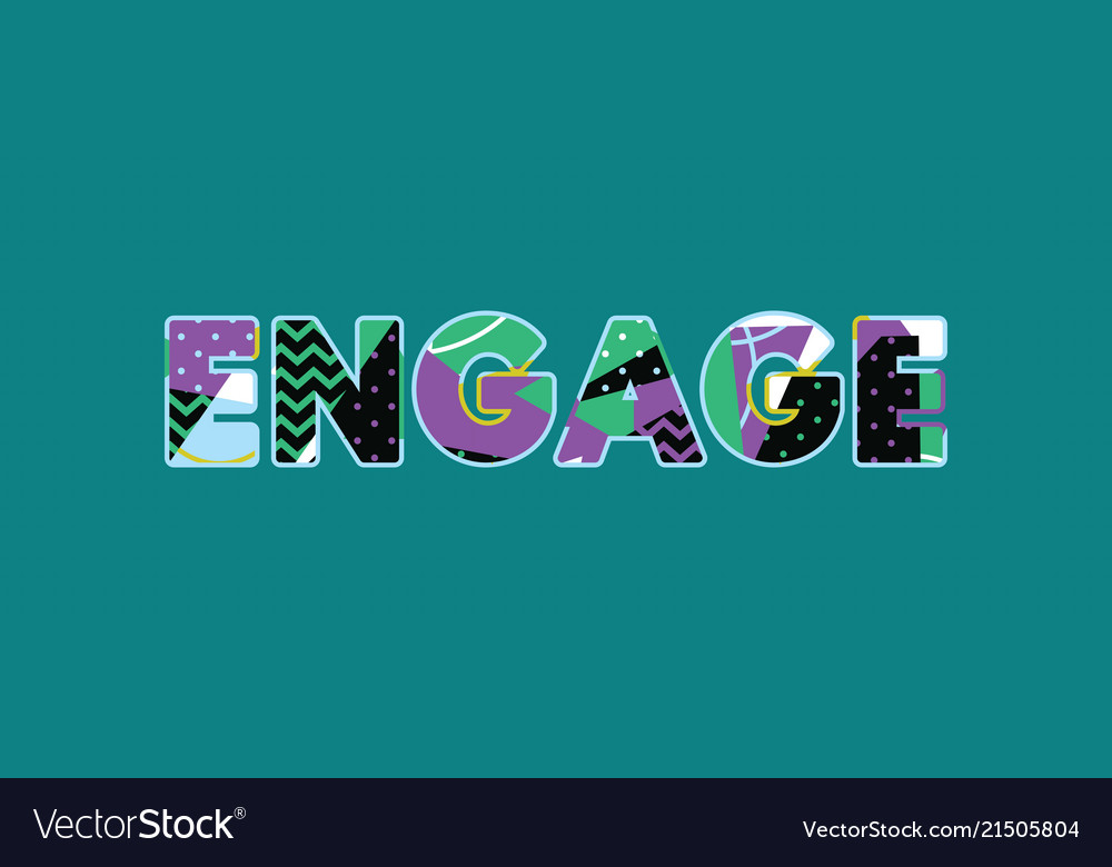 Engage concept word art Royalty Free Vector Image