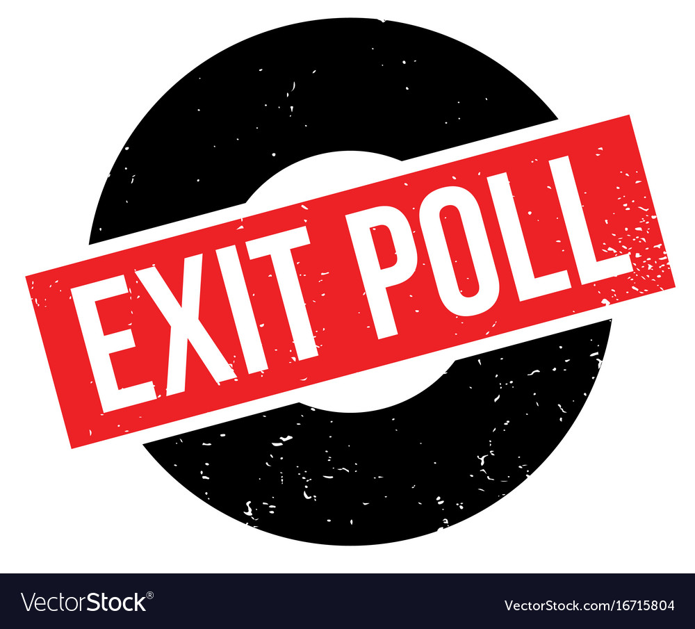 Exit poll rubber stamp Royalty Free Vector Image