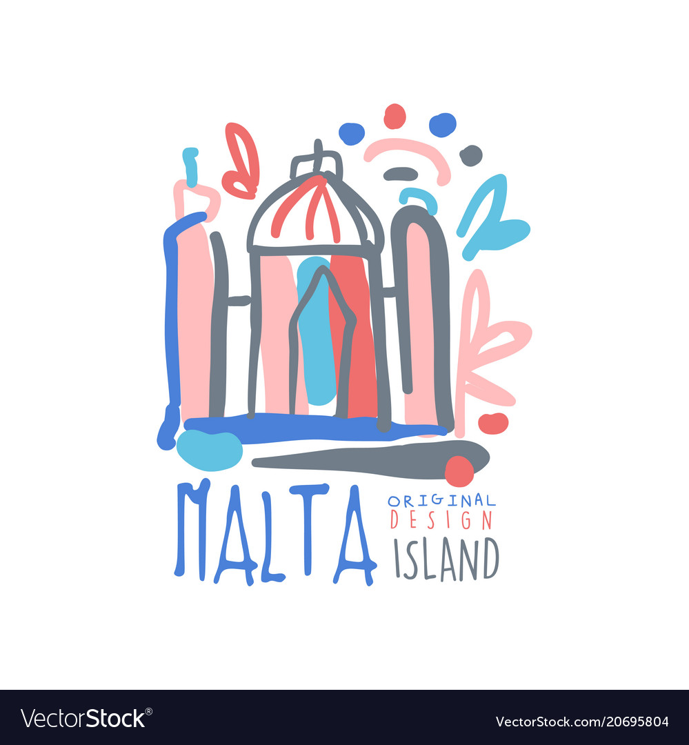 Malta Insel Logo Vorlage originelles Design exotisch