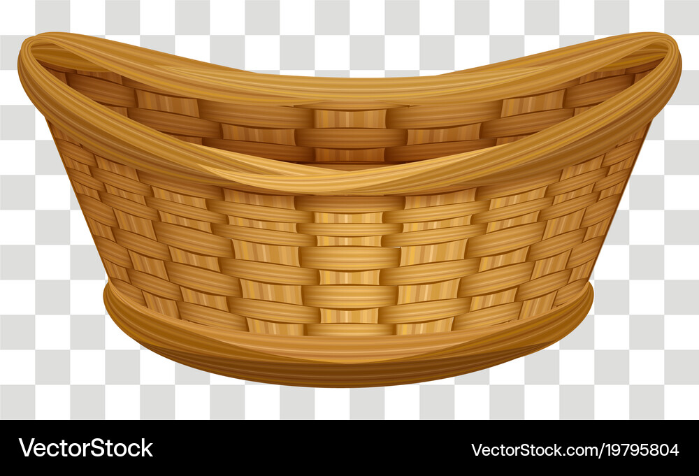 Rustic Wicker Basket Royalty Free Vector Image