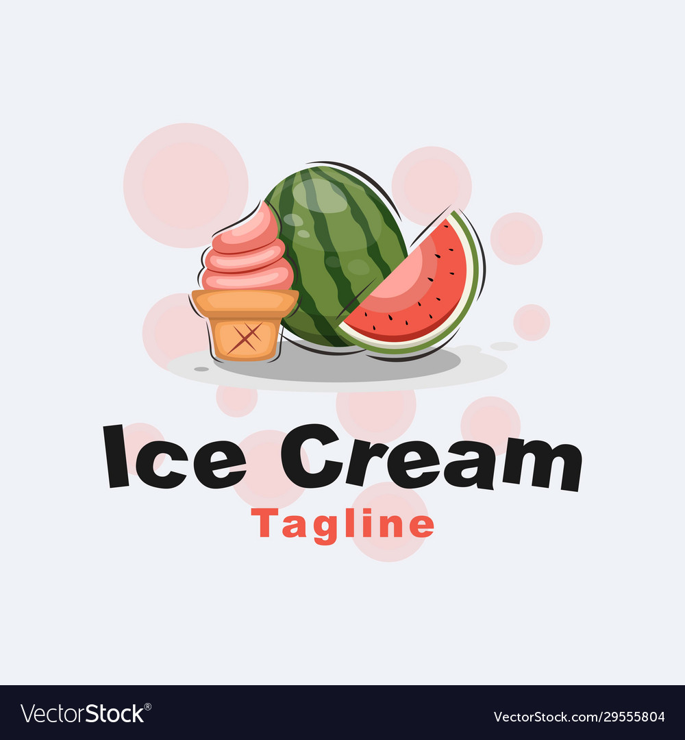 Wassermelone Eis Logo Design