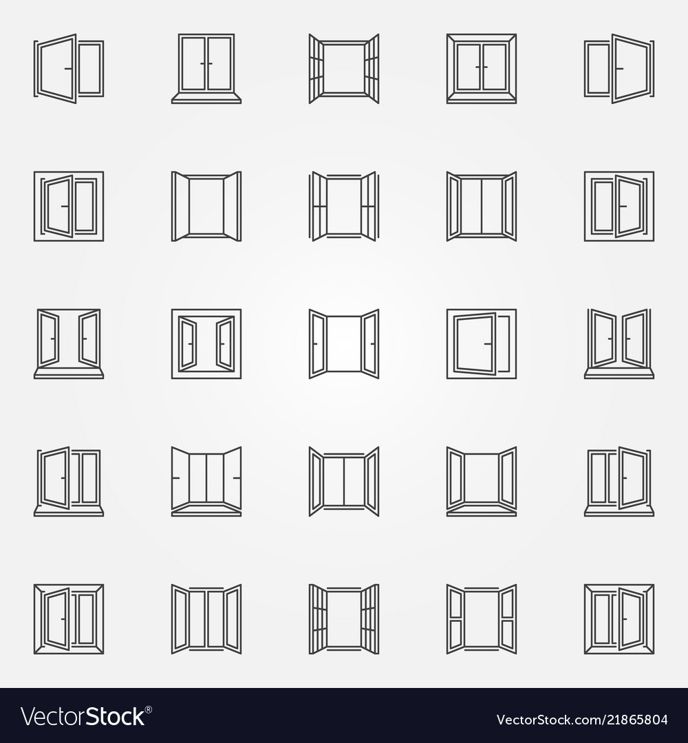 Window Outline Icons - Open Windows