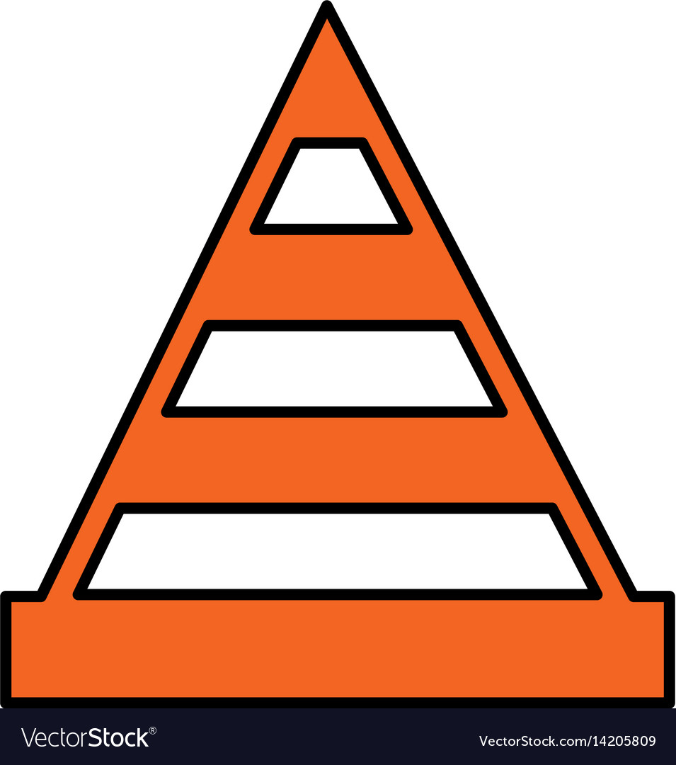 Construction cone isolated icon