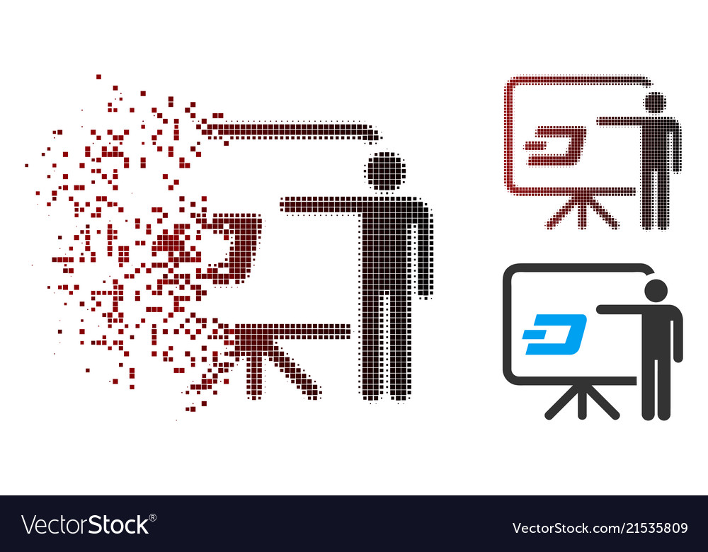 Disintegrating pixel halftone dash board