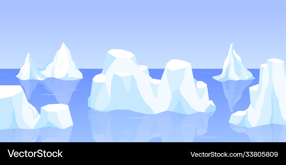 Ice mountain iceberg Royalty Free Vector Image