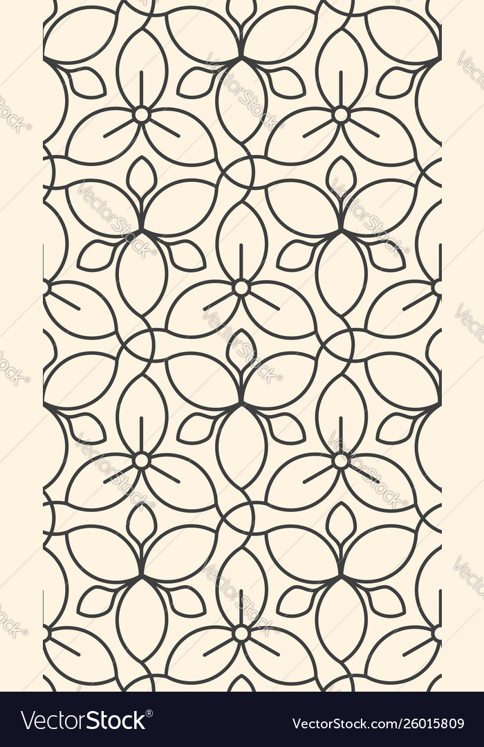 Linear seamless flower pattern