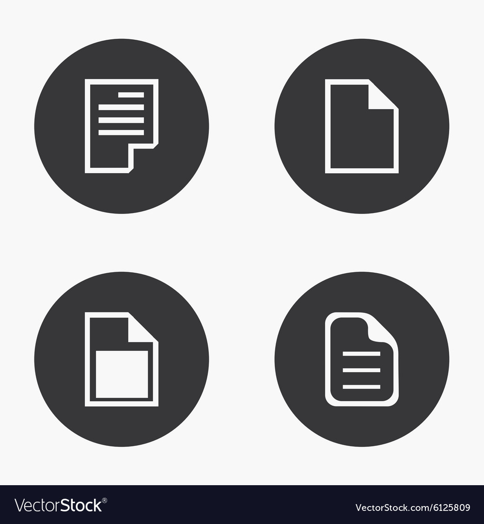 Modern file icons set