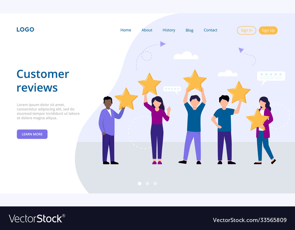 Rating customer reviews feedback concept group Vector Image