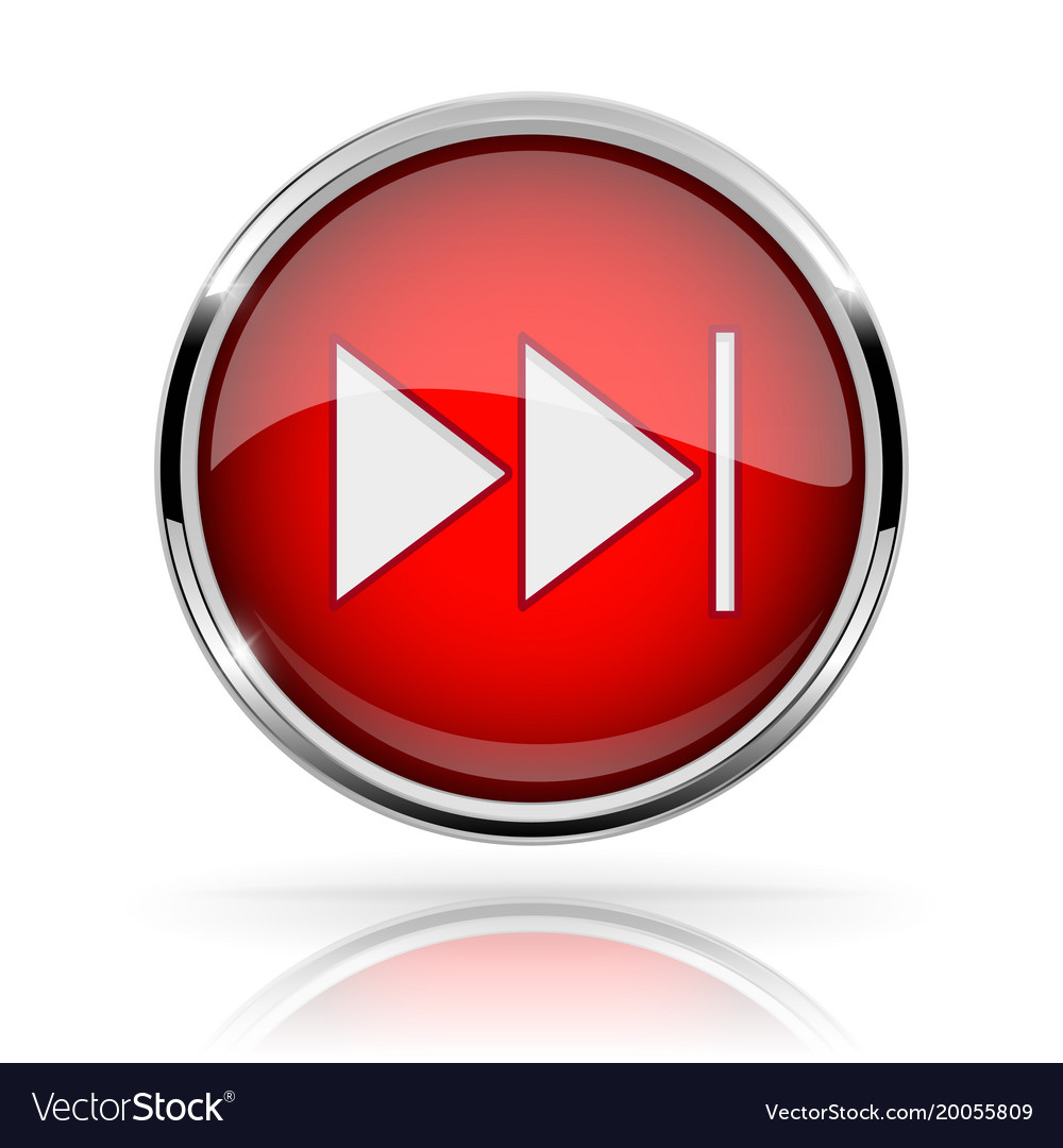Red Fast Forward Media Button
