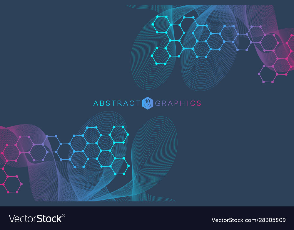 Science network pattern connecting lines and dots vector image Science network pattern connecting lines and dots