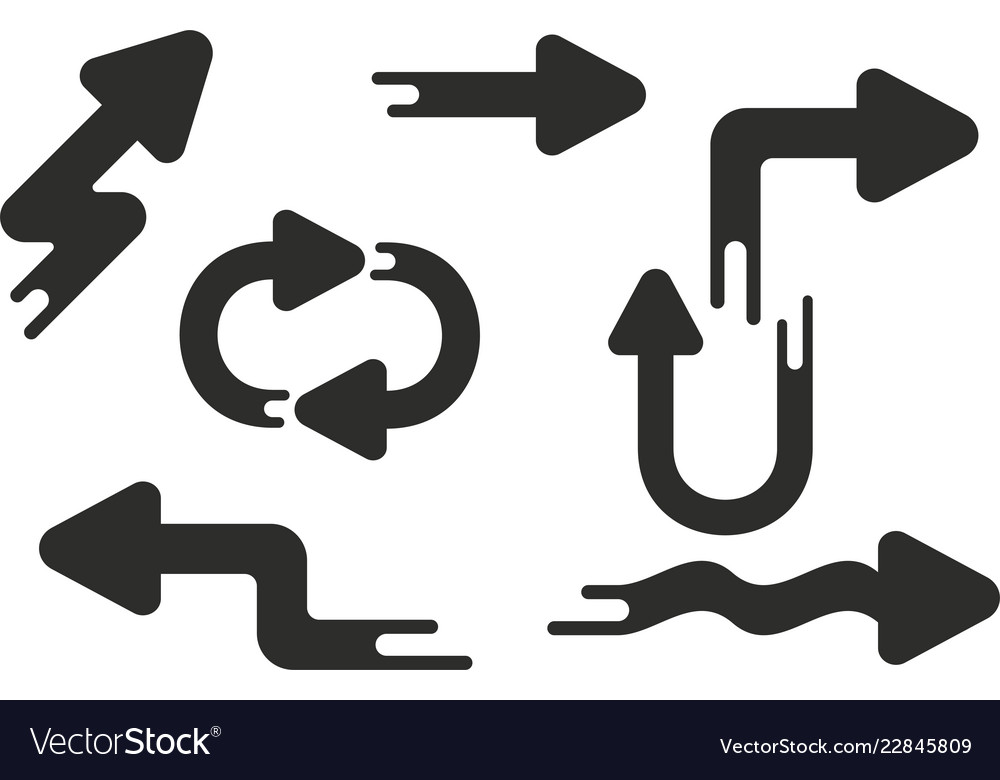Seven Rounded Arrows Set
