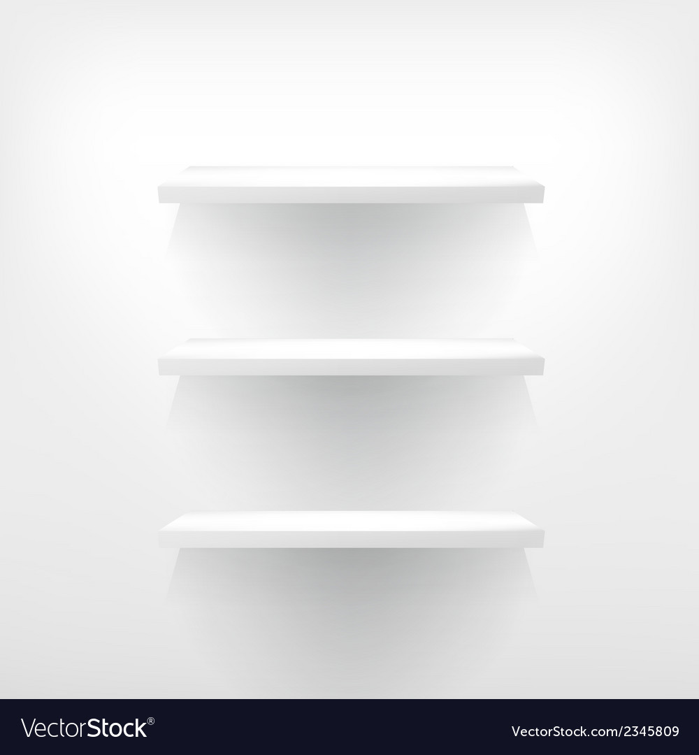 Three empty shelf for exhibit