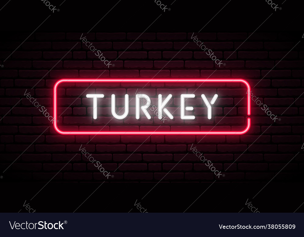 Turkey neon sign bright light signboard banner