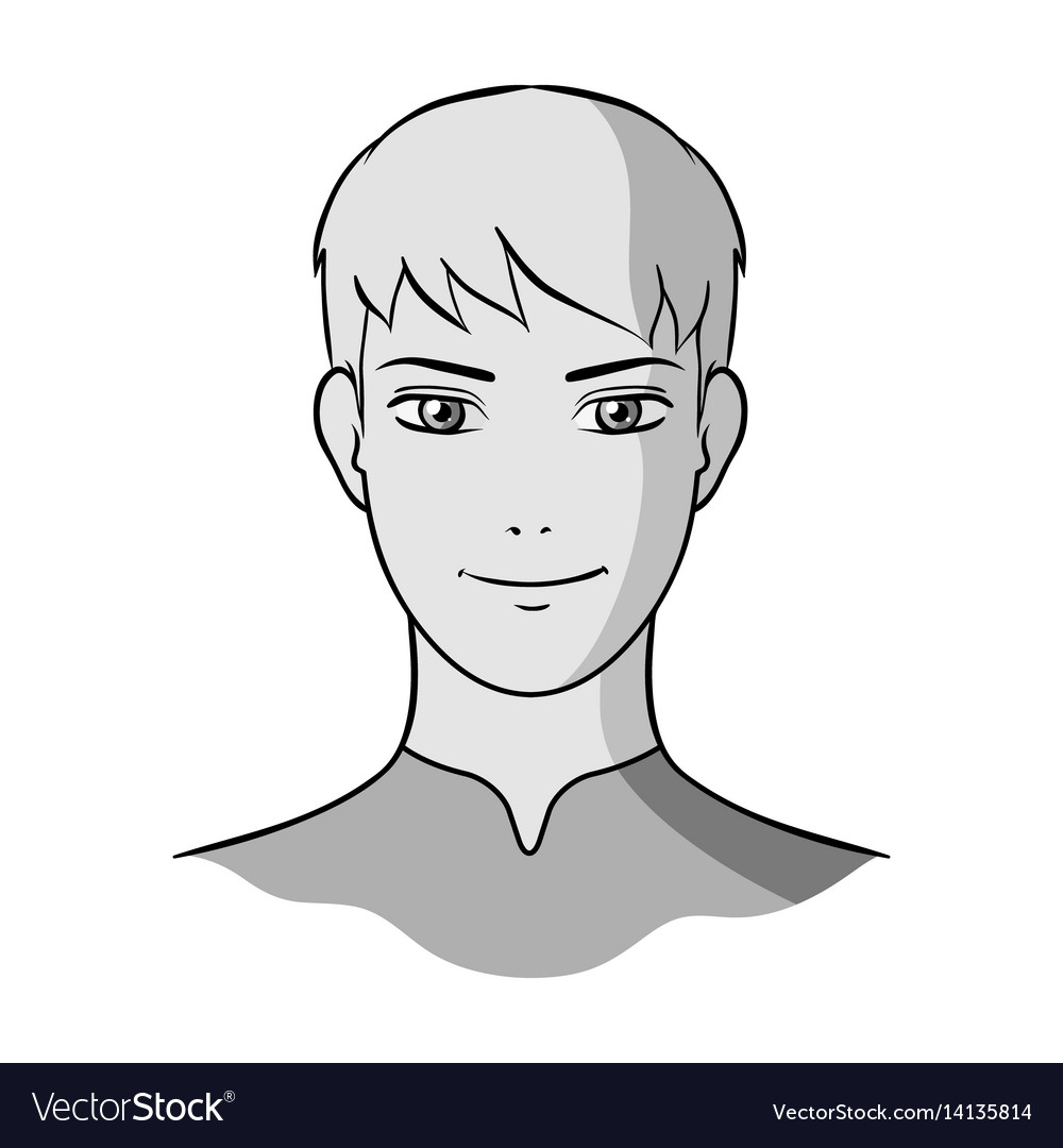 Avatar Men With White Hairavatar And Face Single Vector Image