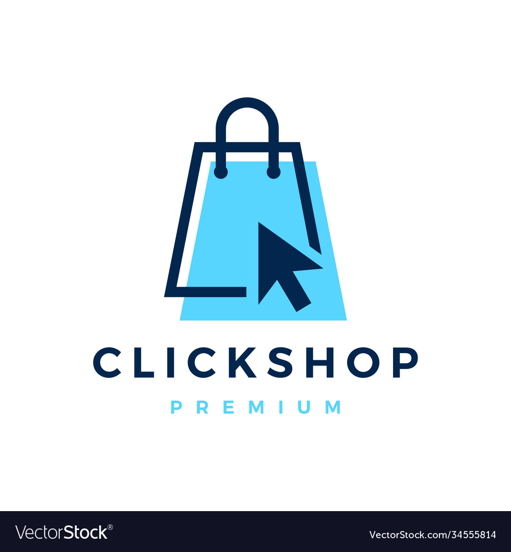 Click shop logo icon Royalty Free Vector Image