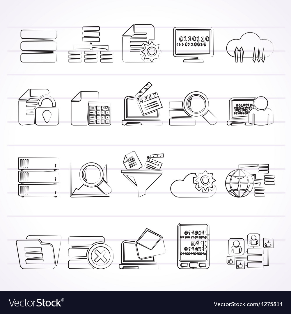 Data and analytics icons