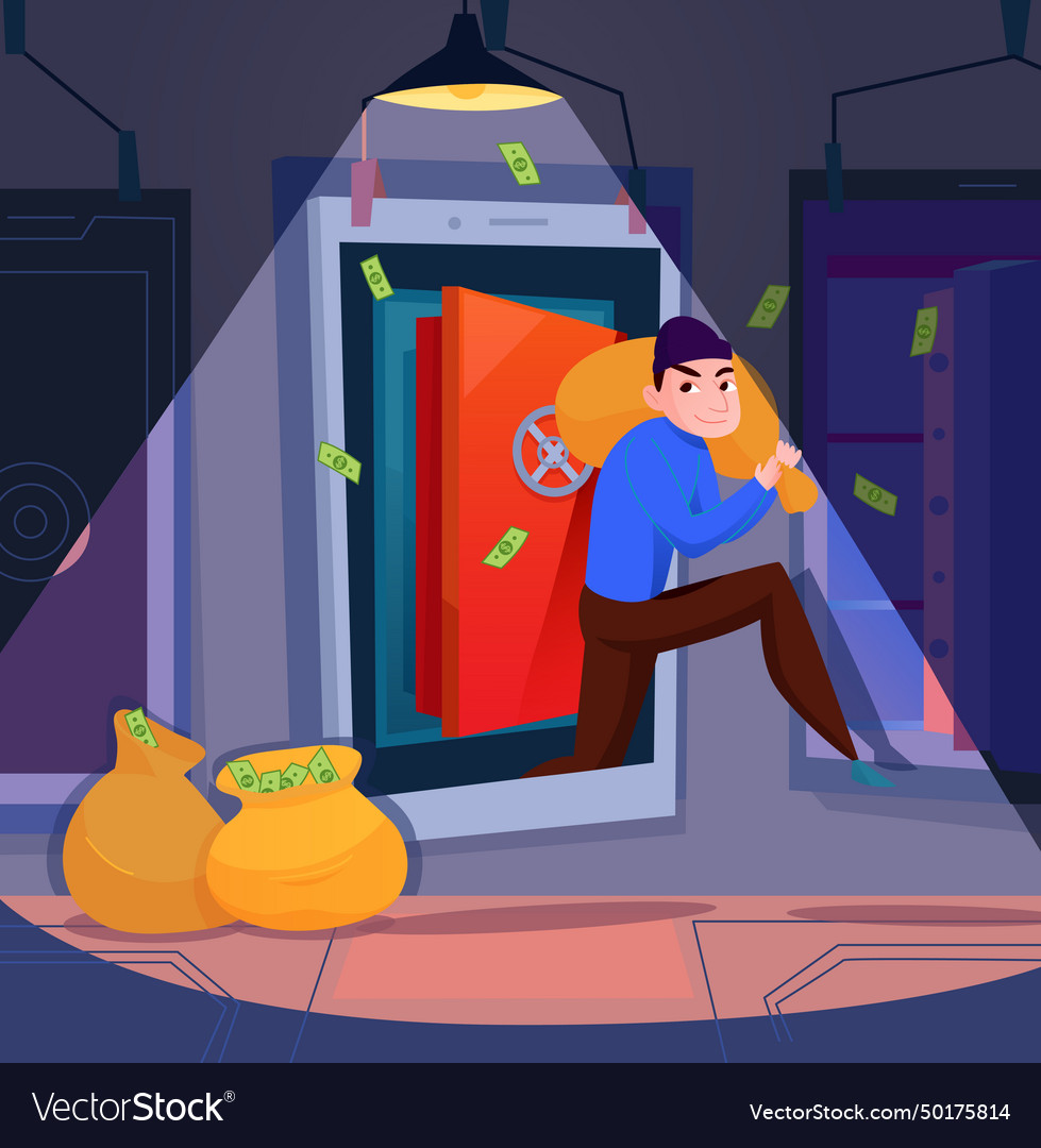 Flat hacker vector image Flat hacker