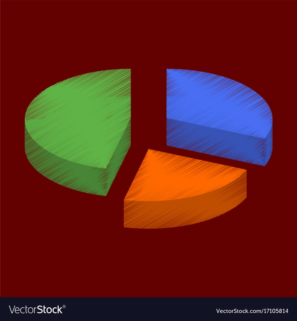 Flat shading style icon pie chart