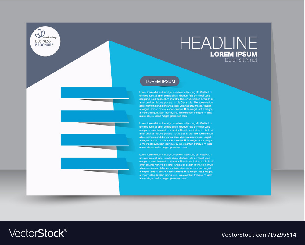 Flyer brochure billboard template landscape Vector Image