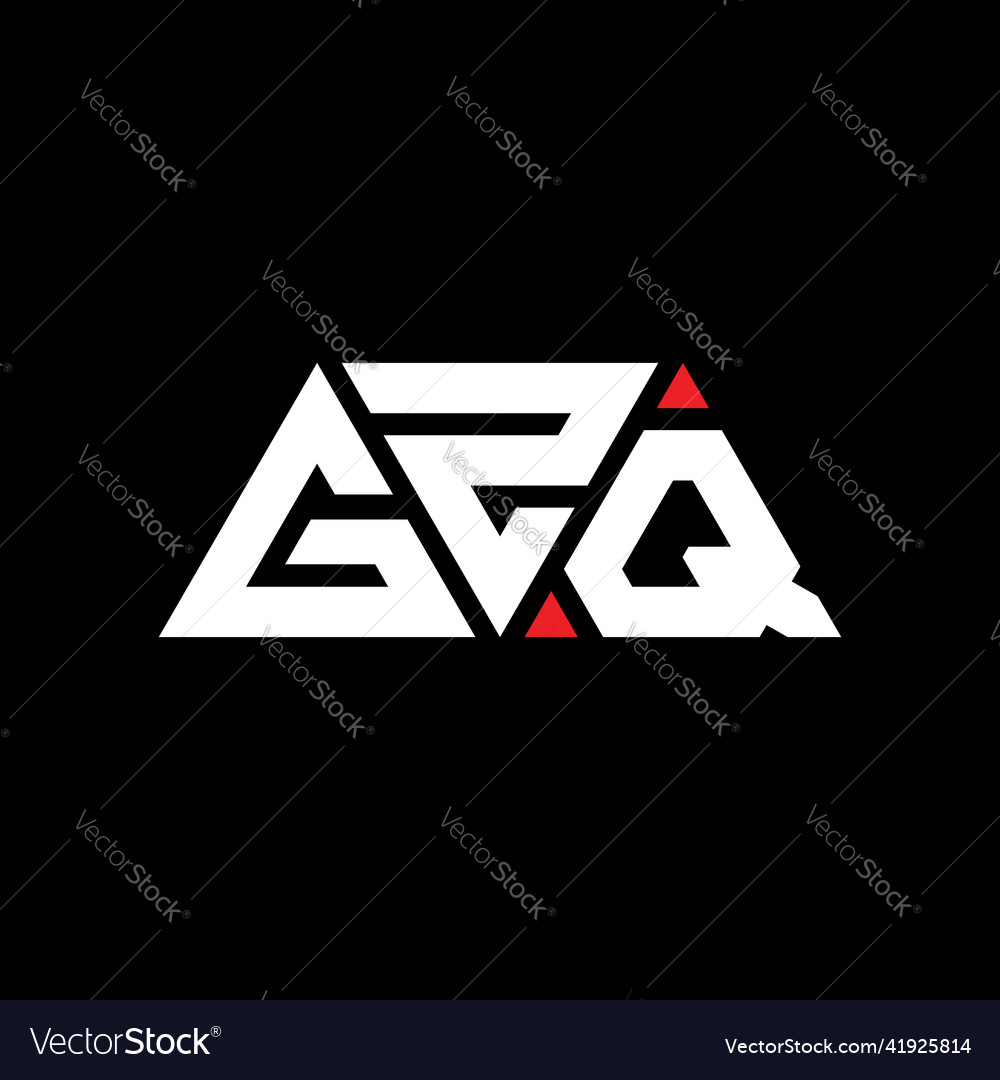 Gzq triangle letter logo design